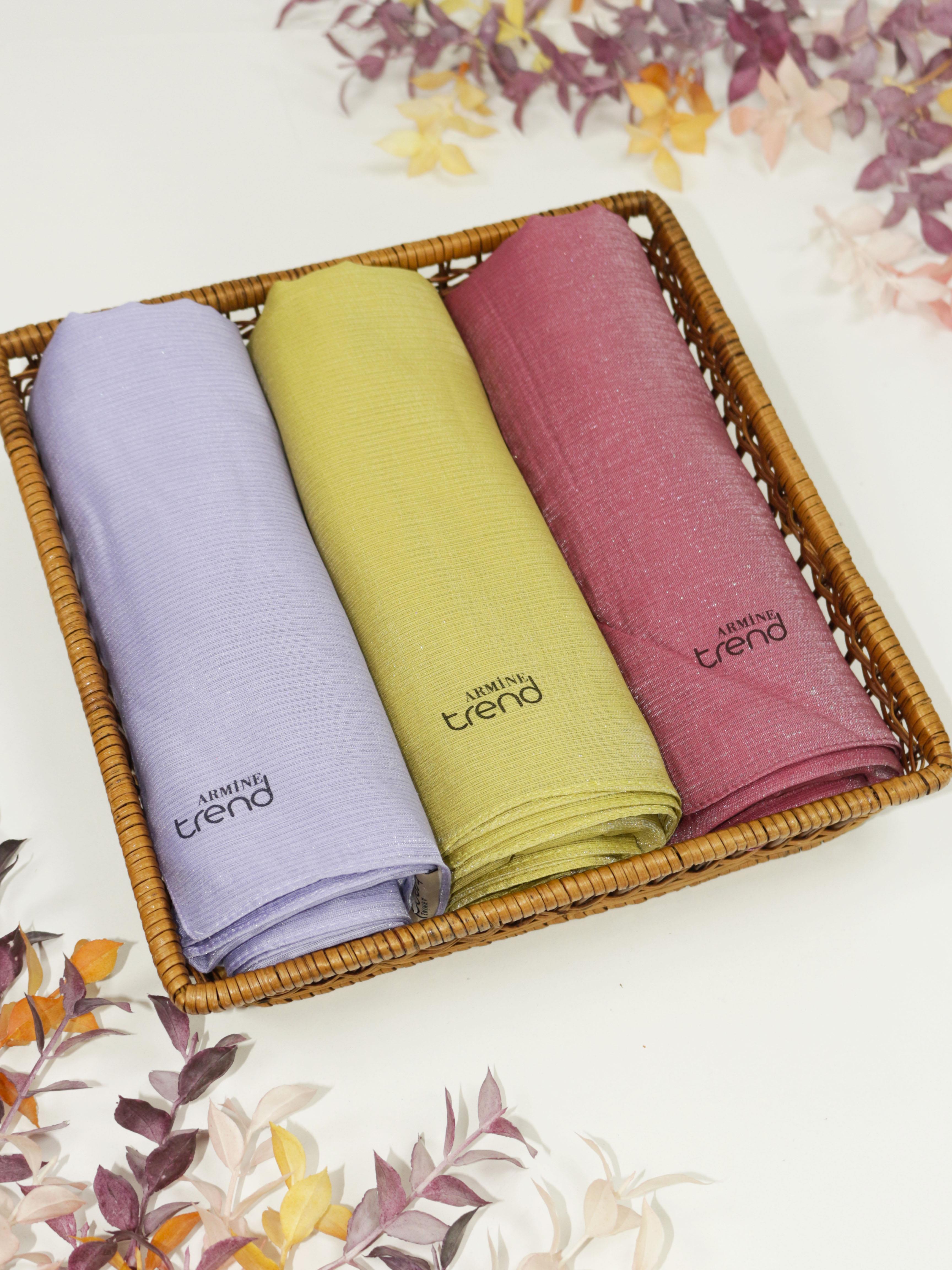 Armine Trend Pırıltı Abiye Şal 2 - ATS2PR - 3'lü Set -