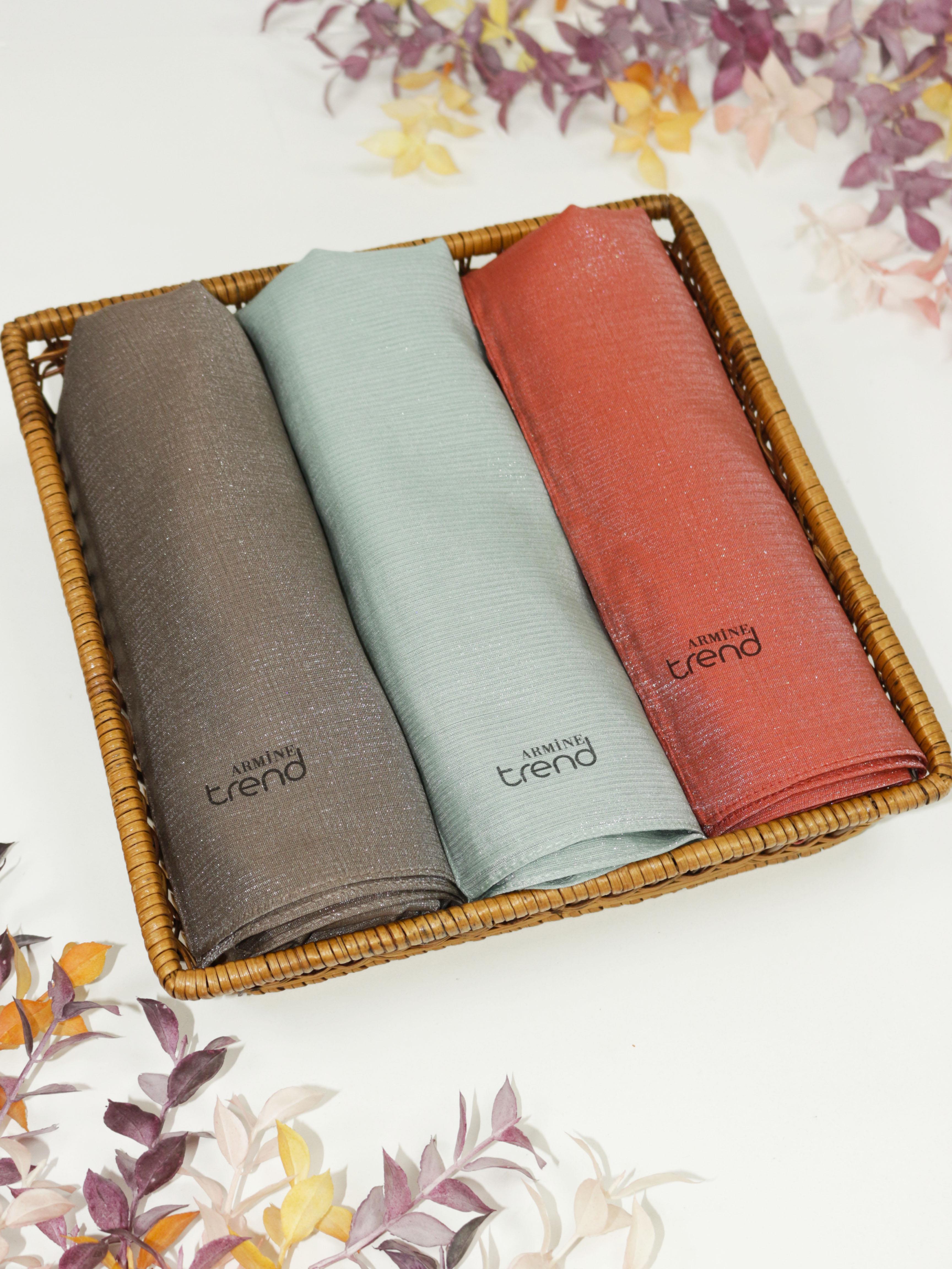 Armine Trend Pırıltı Abiye Şal 2 - ATS2PR - 3'lü Set -