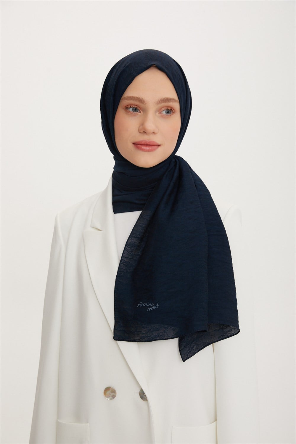 Armine Trend Vega Şal Bulut Desen - Modal Kumaş - ATS3VG-3494