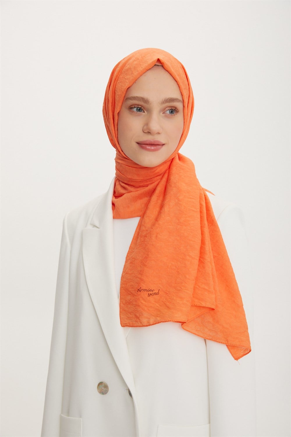 Armine Trend Vega Şal Bulut Desen - Modal Kumaş - ATS3VG-564