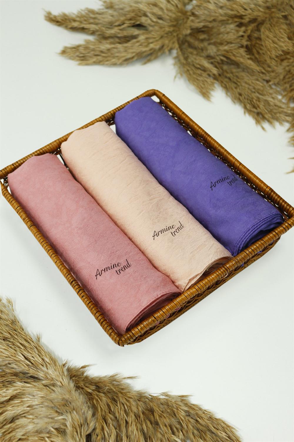 Armine Trend Vega Şal - Modal Kumaş - 3'lü Set -  ATS3VG-543-560-567