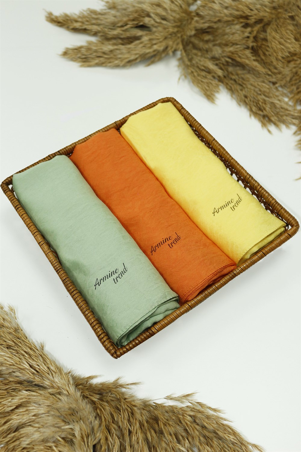Armine Trend Vega Şal - Modal Kumaş - 3'lü Set - Yaz Renkleri - ATS3VG-562-563-564