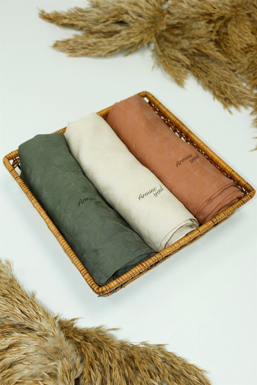 Armine Trend Vega Şal - Modal Kumaş - ATSVG-545-547-566 - 3'lü Set - Pastel Tonlar