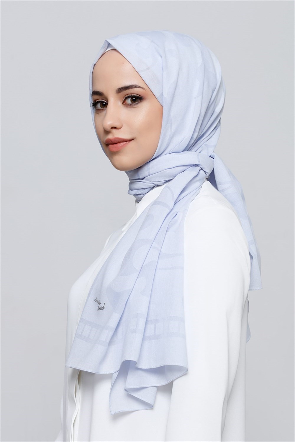 Armine Trend Yakma Şal  1204 - Açık Mavi - Açık Mavi