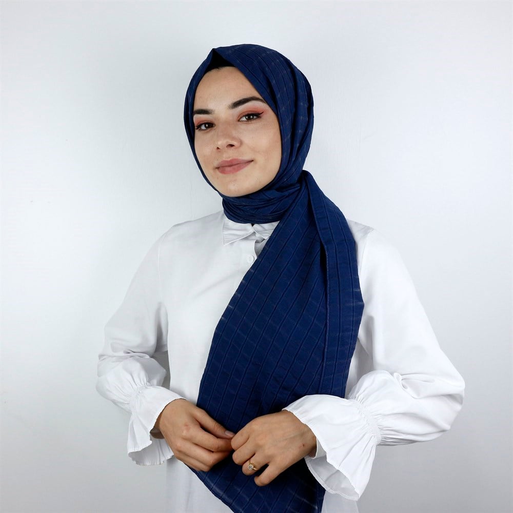 Armine Trend Yok Şal  - 20 - Lacivert
