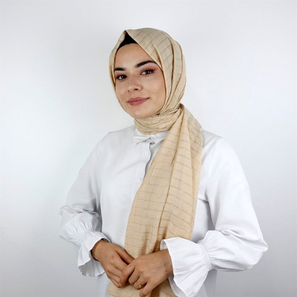 Armine Trend Yok Şal  - 61 - Krem