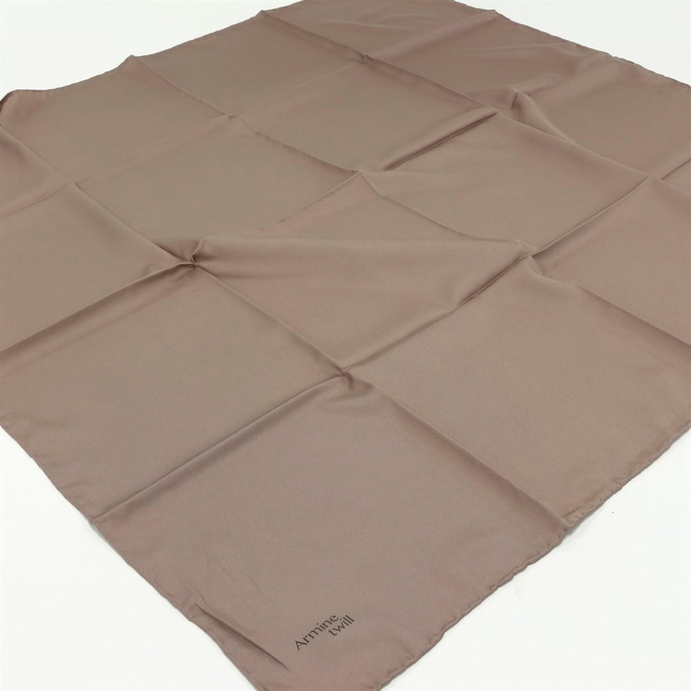 Armine Twill Eşarp - Düz Renk - Vizon