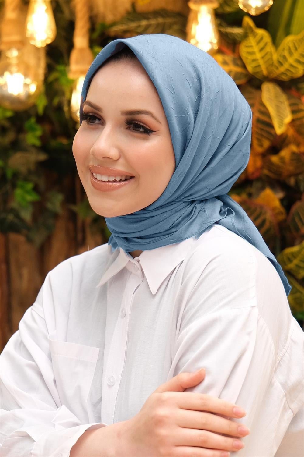 Bambu Kraş Eşarp - SEBKE21 - İndigo