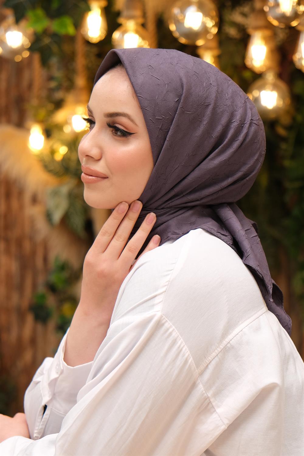 Bambu Kraş Eşarp - SEBKE72 - Füme