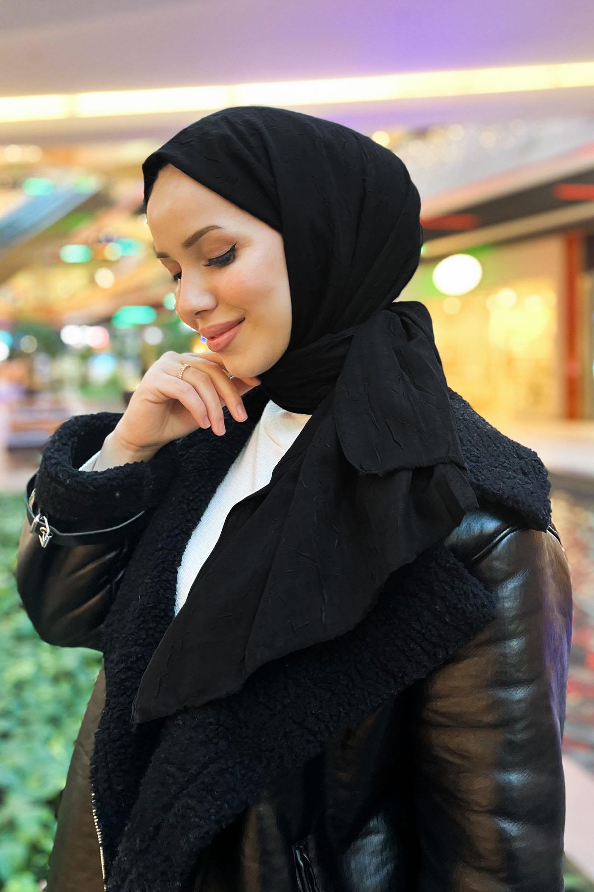 Bambu Kraş Şal - SEBSAL11 - Siyah