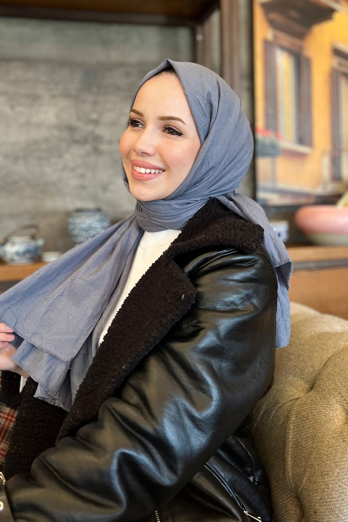 Bambu Kraş Şal - SEBSAL71 - Gri