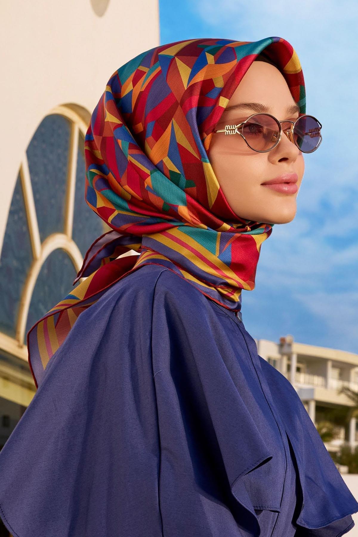 Belli İpek Eşarp 2025 İlkbahar-Yaz - 4106D-50 - Tivil