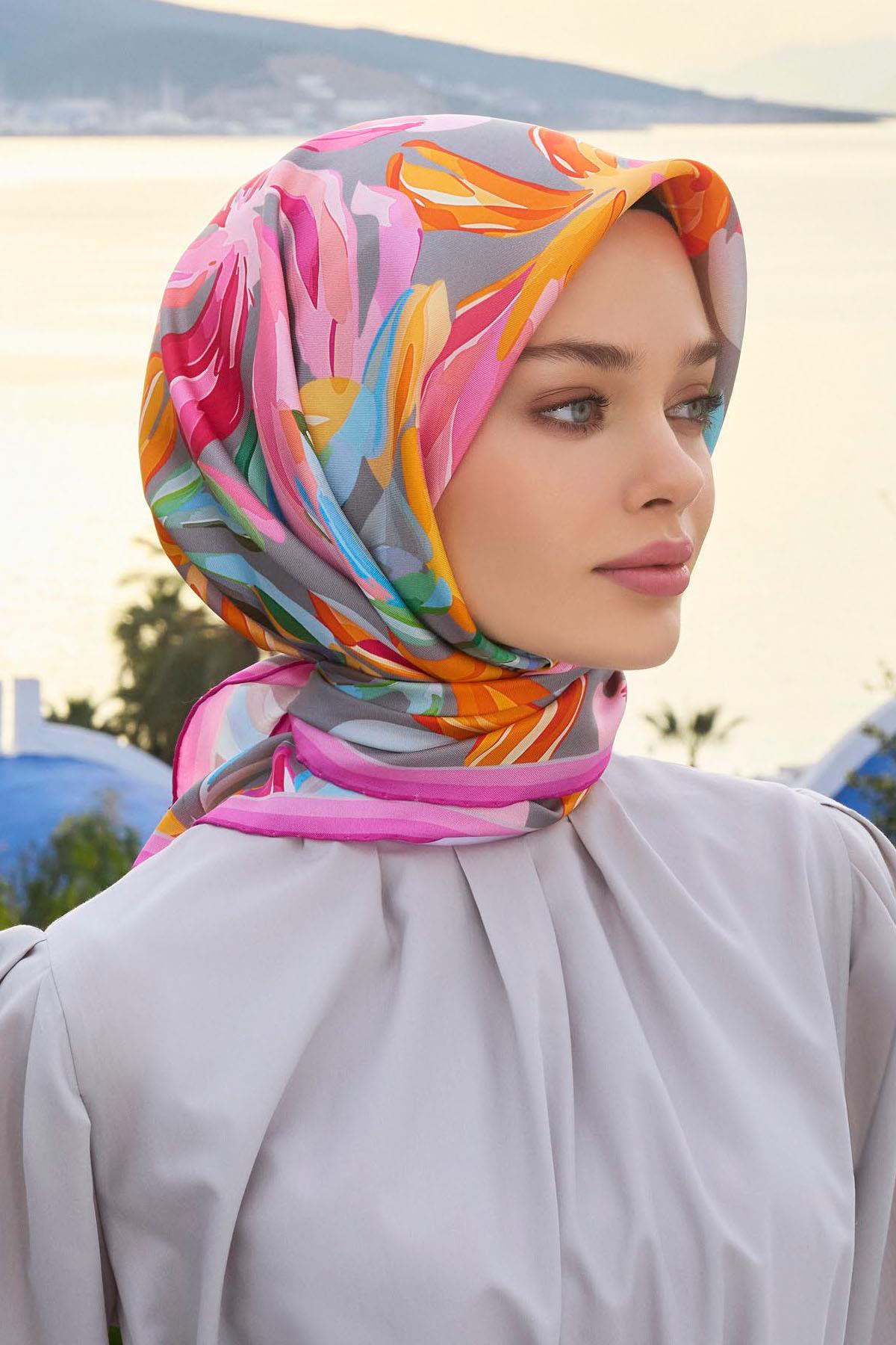 Belli İpek Eşarp 2025 İlkbahar-Yaz - 4107D-34 - Sura
