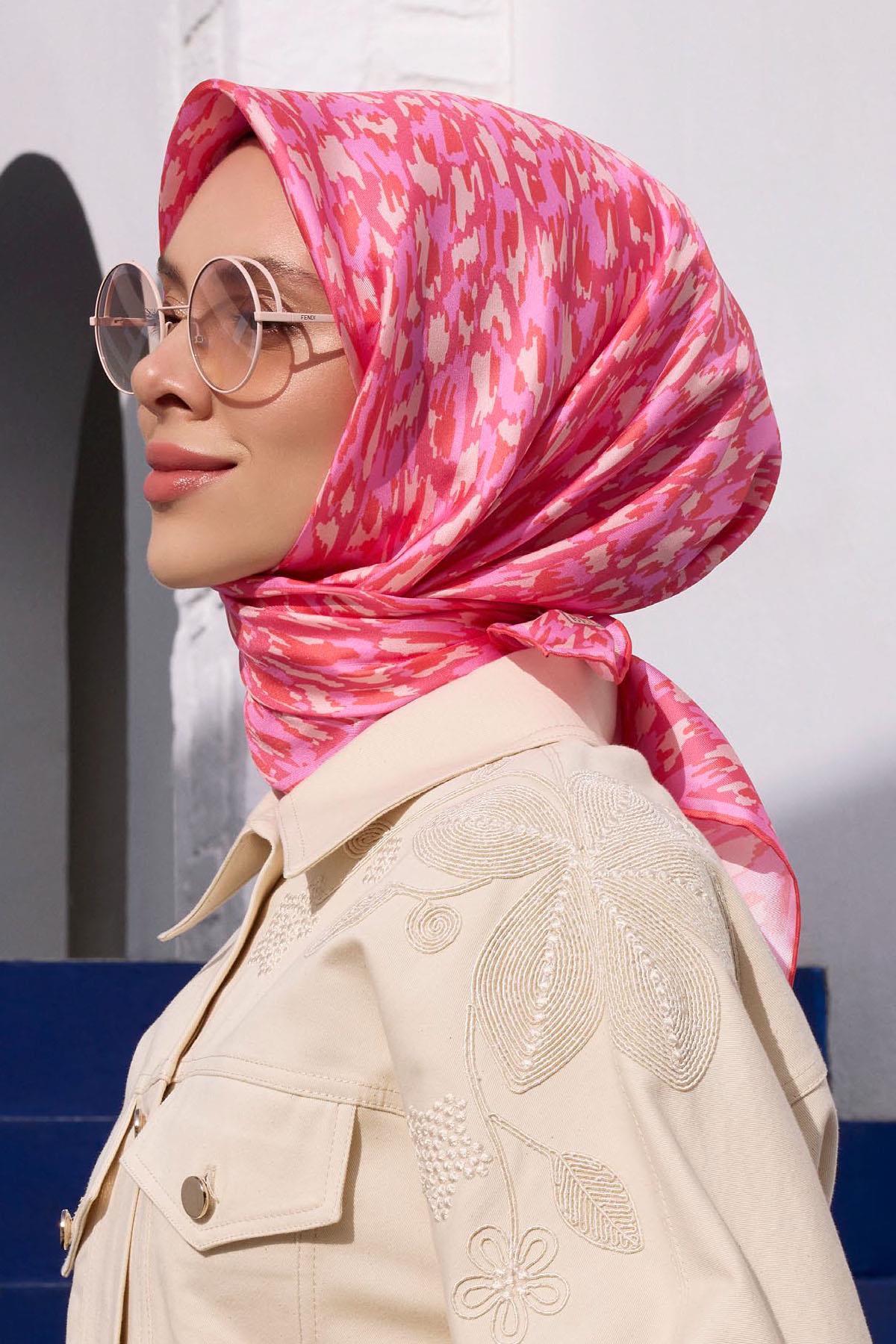 Belli İpek Eşarp 2025 İlkbahar-Yaz - 4103D-80 - Tivil