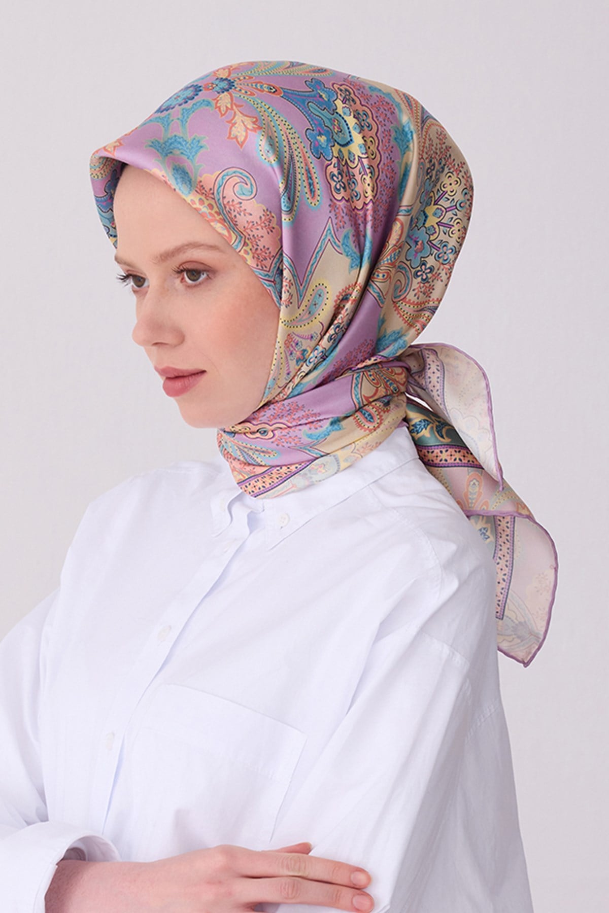 Belli İpek Eşarp - 4304D-80 - Tivil