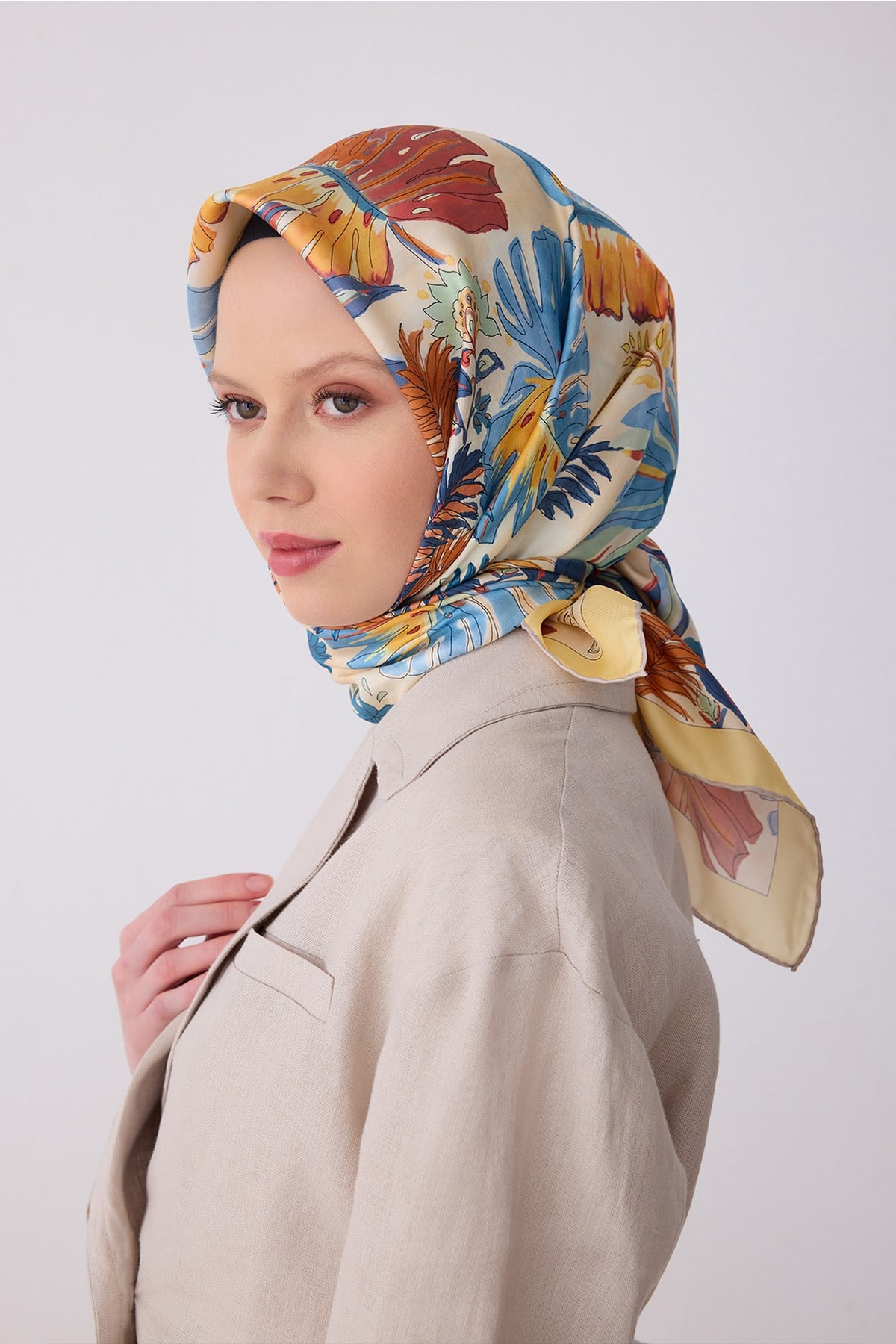 Belli İpek Eşarp - 4323D-80 - Tivil