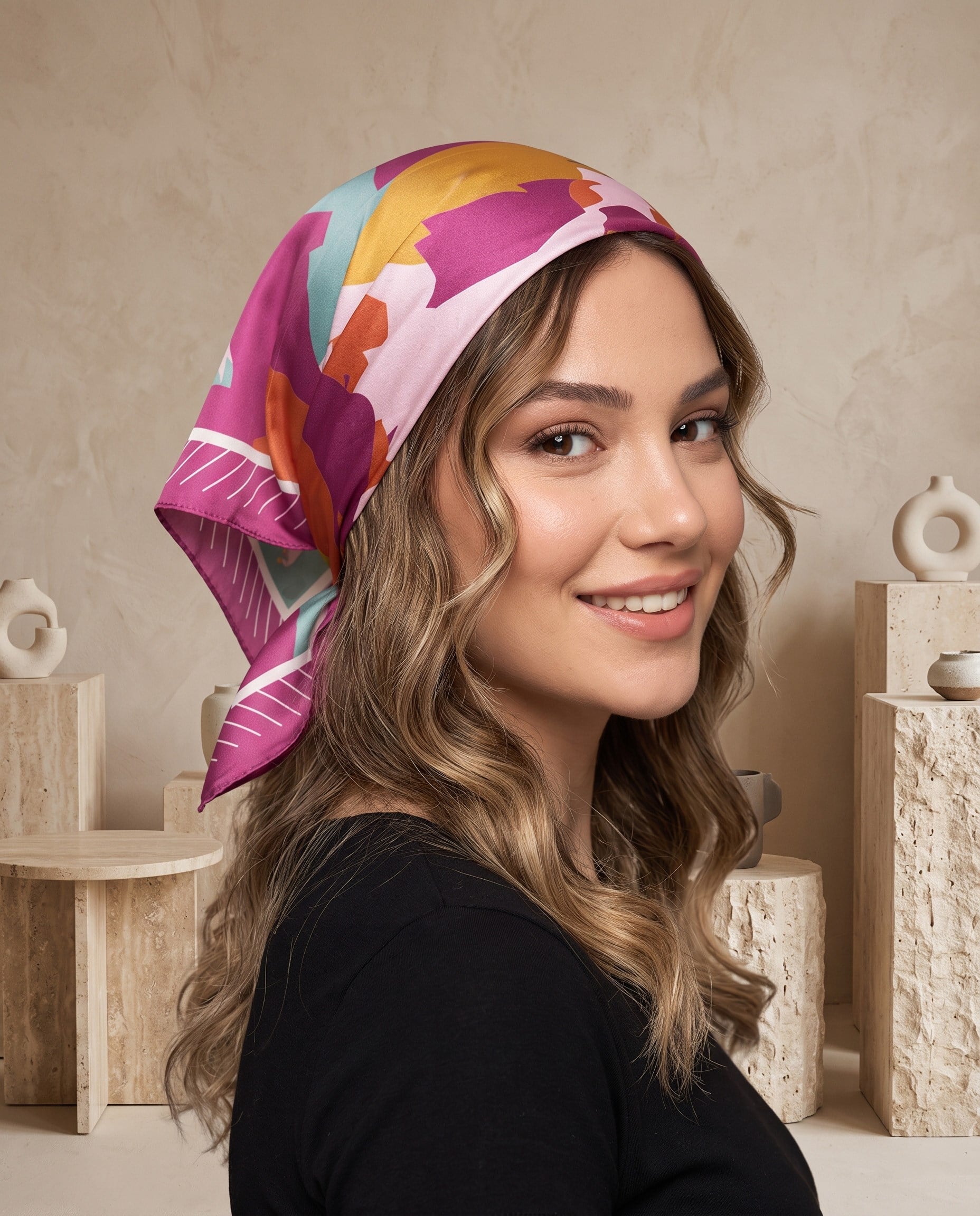 Benetton Bandana - Flora - 1018-013 - Fuşya