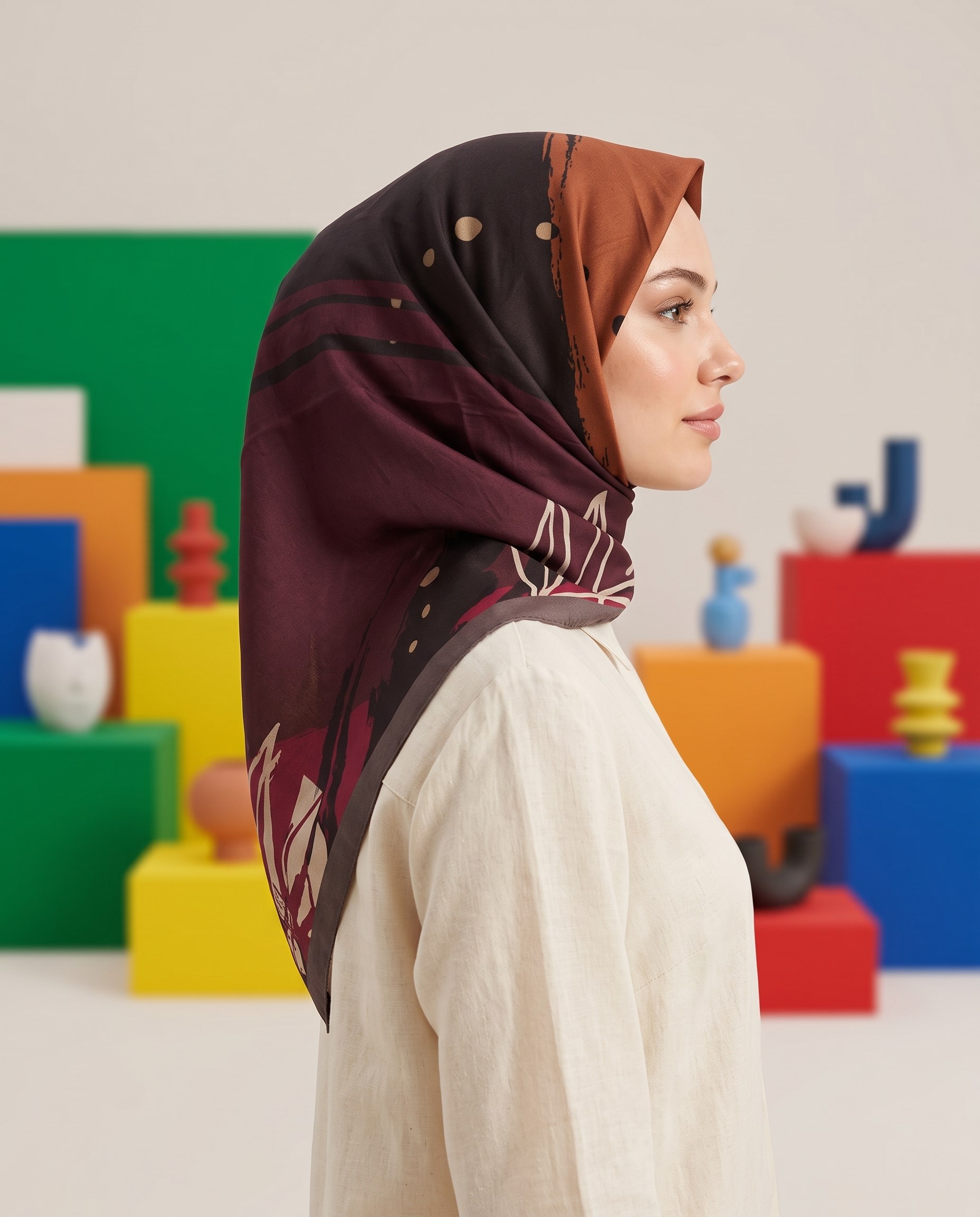 Benetton Viskon Eşarp - Siena - 1002-022 - Bordo
