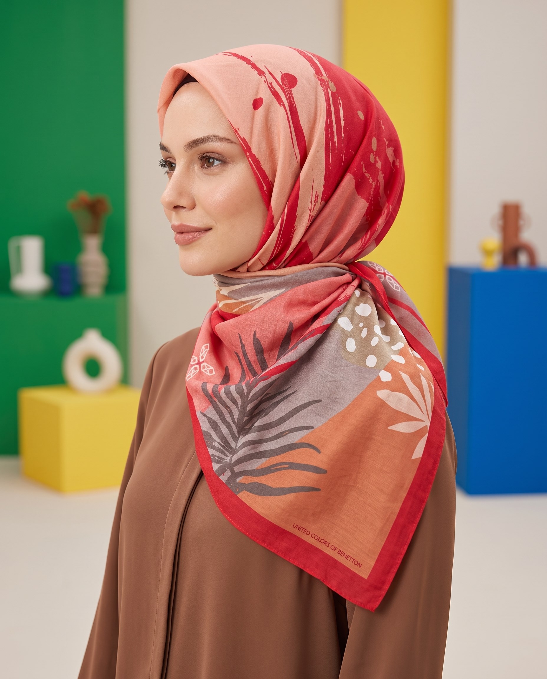Benetton Viskon Eşarp - Siena - 1002-037 - Gül Kurusu