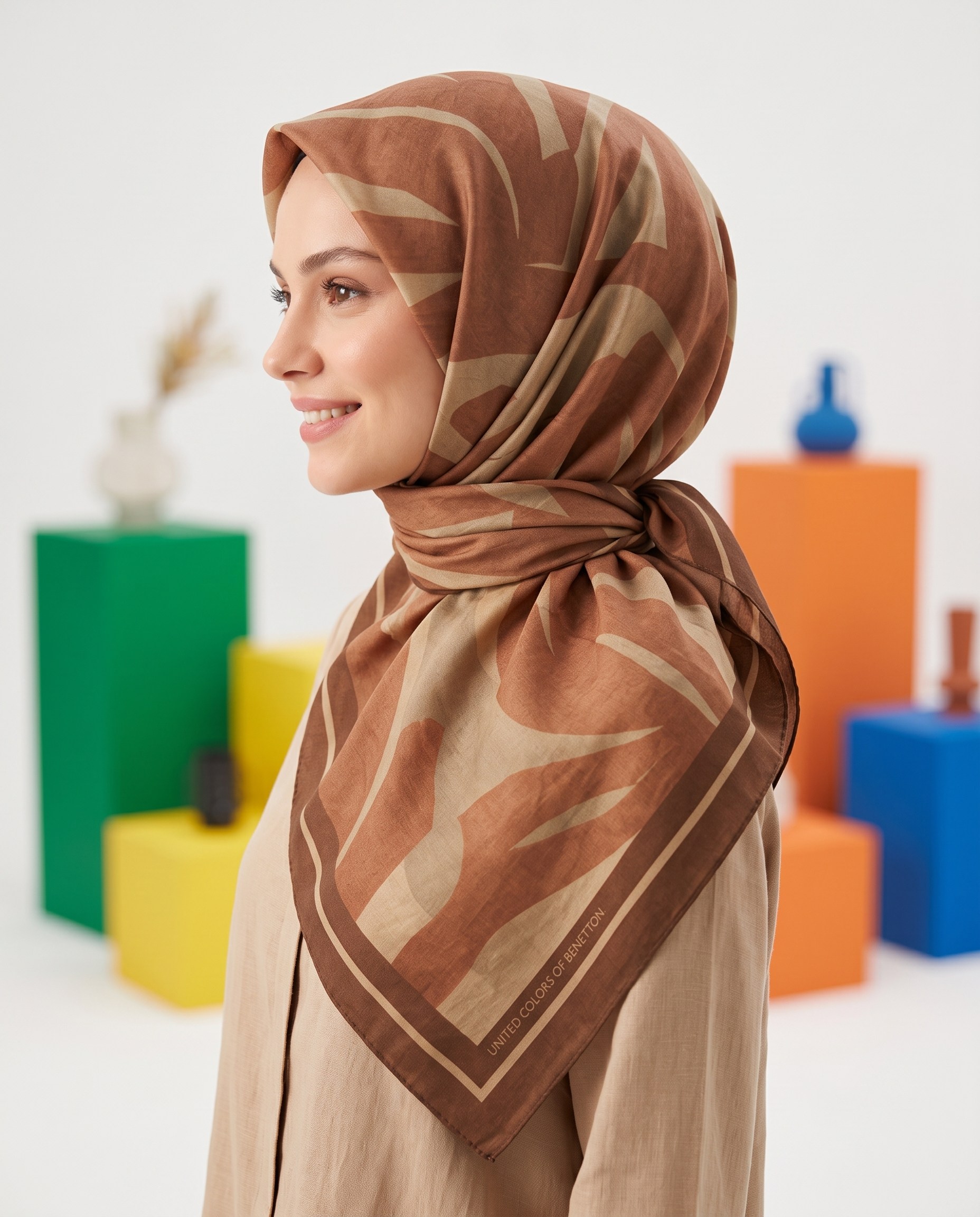 Benetton Viskon Eşarp - Siena - 1039-079 - Taba