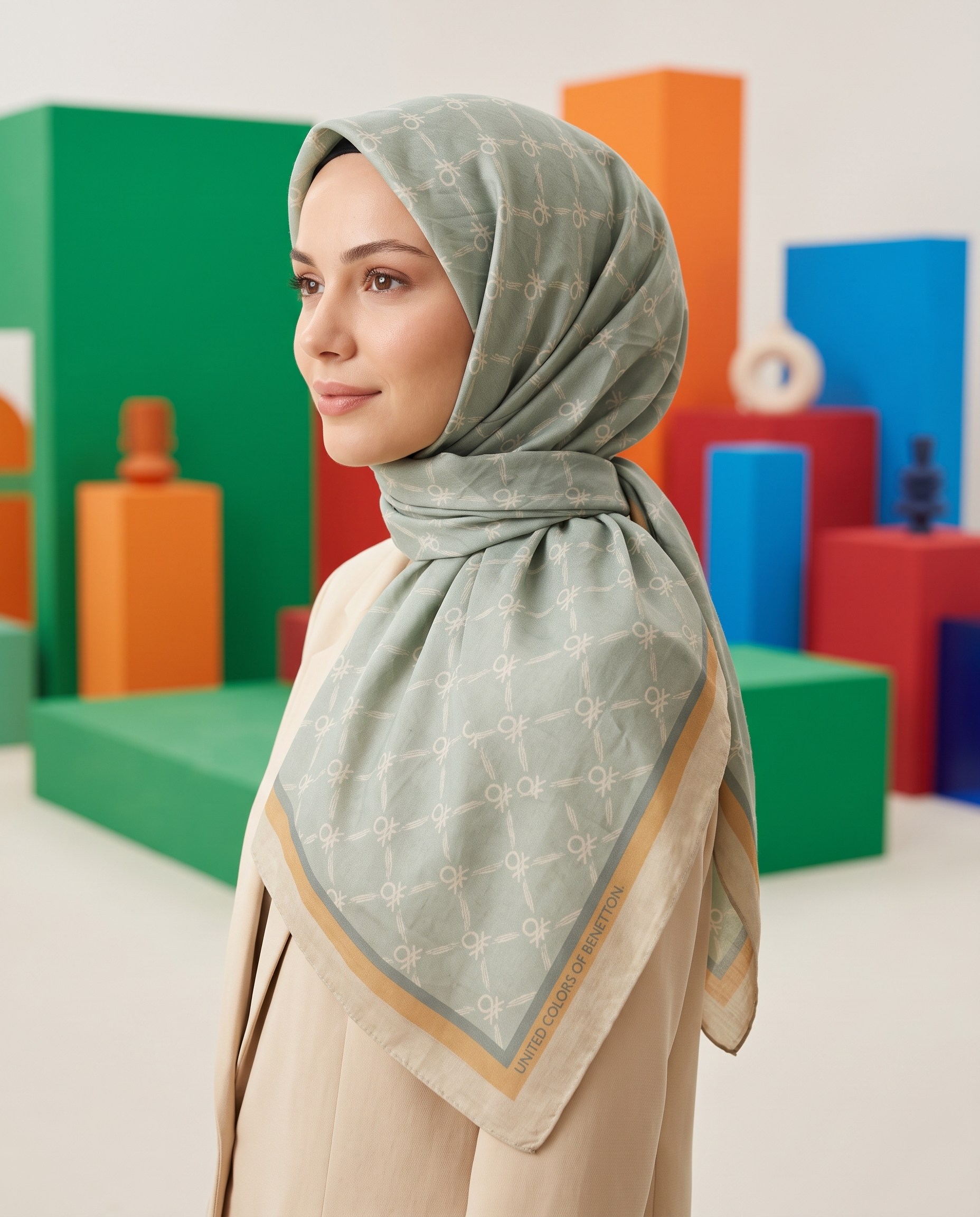 Benetton Viskon Eşarp - Siena - 1040-024 - Çağla