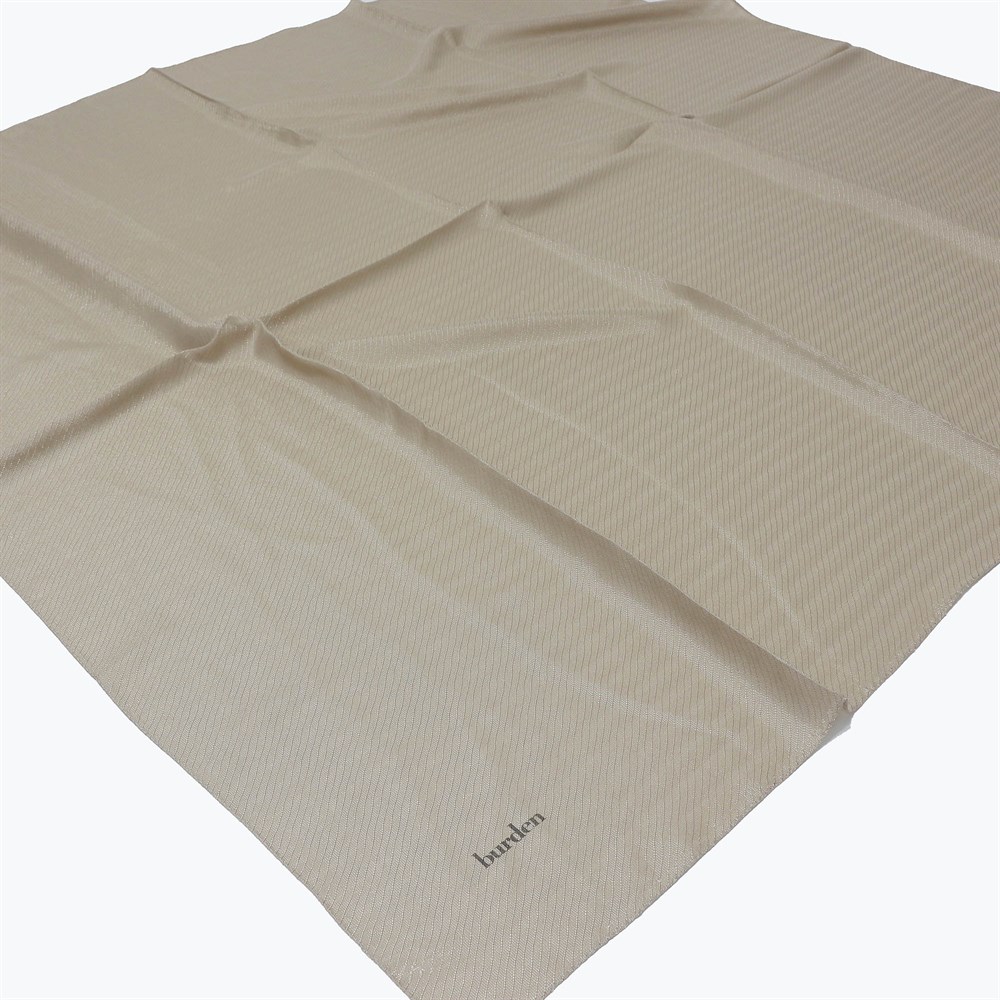Burden Perla Simli Büyük Boy Eşarp - 110 cm - V5 - Bej