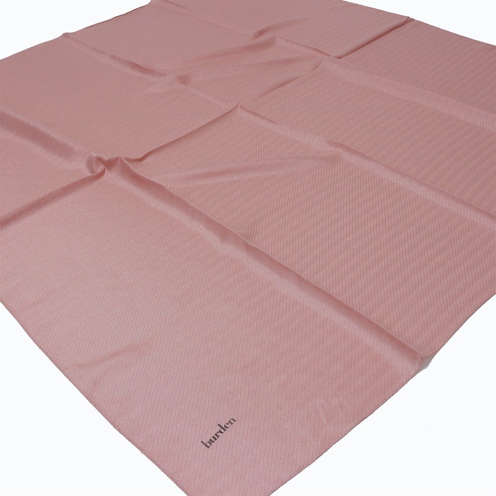 Burden Perla Simli Büyük Boy Eşarp - 110 cm - V12 - Gül