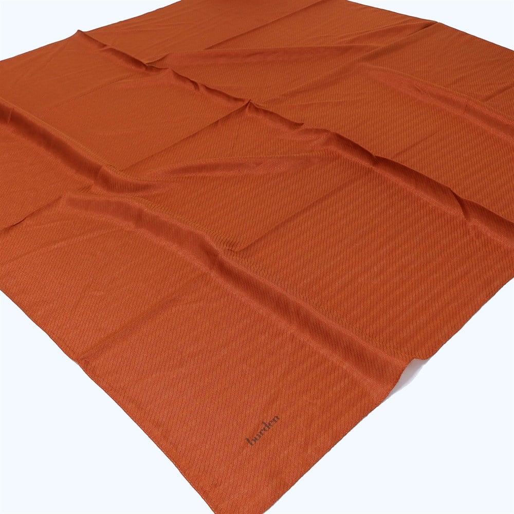 Burden Perla Simli Büyük Boy Eşarp - 110 cm - V6 - Taba