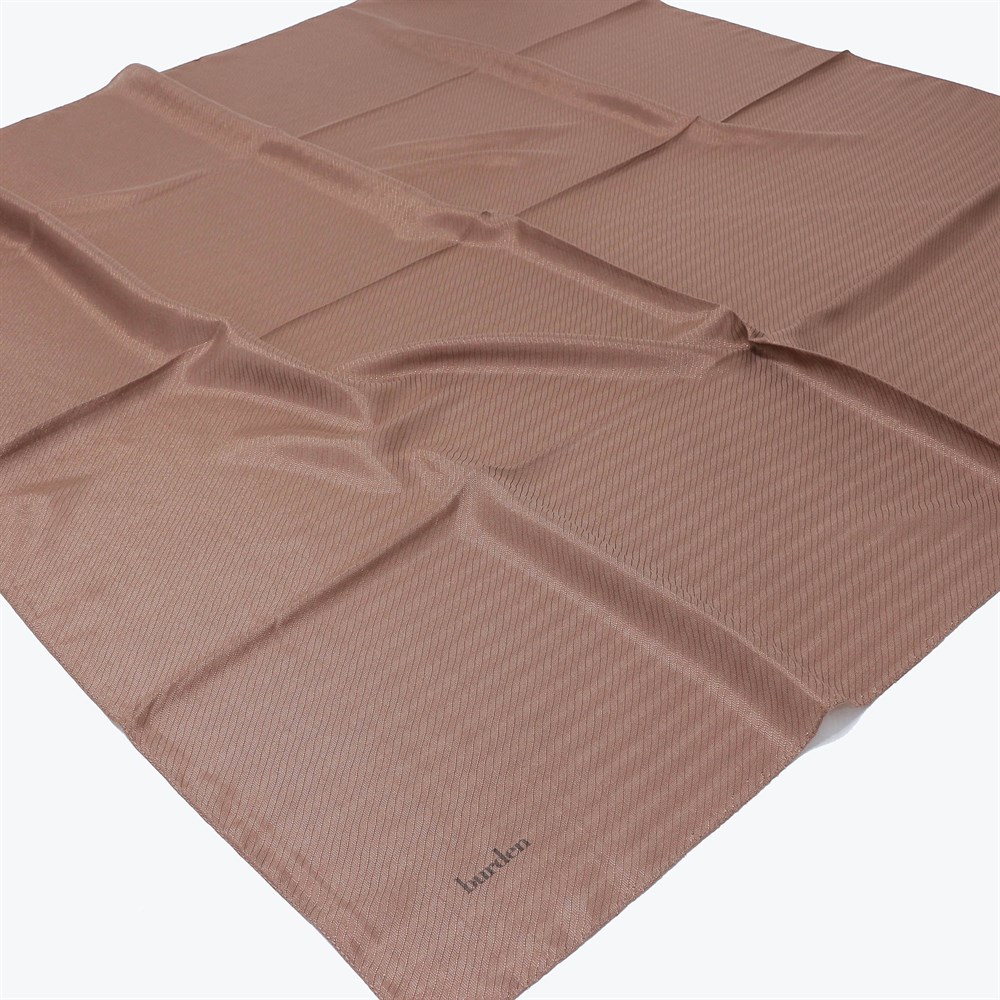 Burden Perla Simli Büyük Boy Eşarp - 110 cm - V17 - Kahve