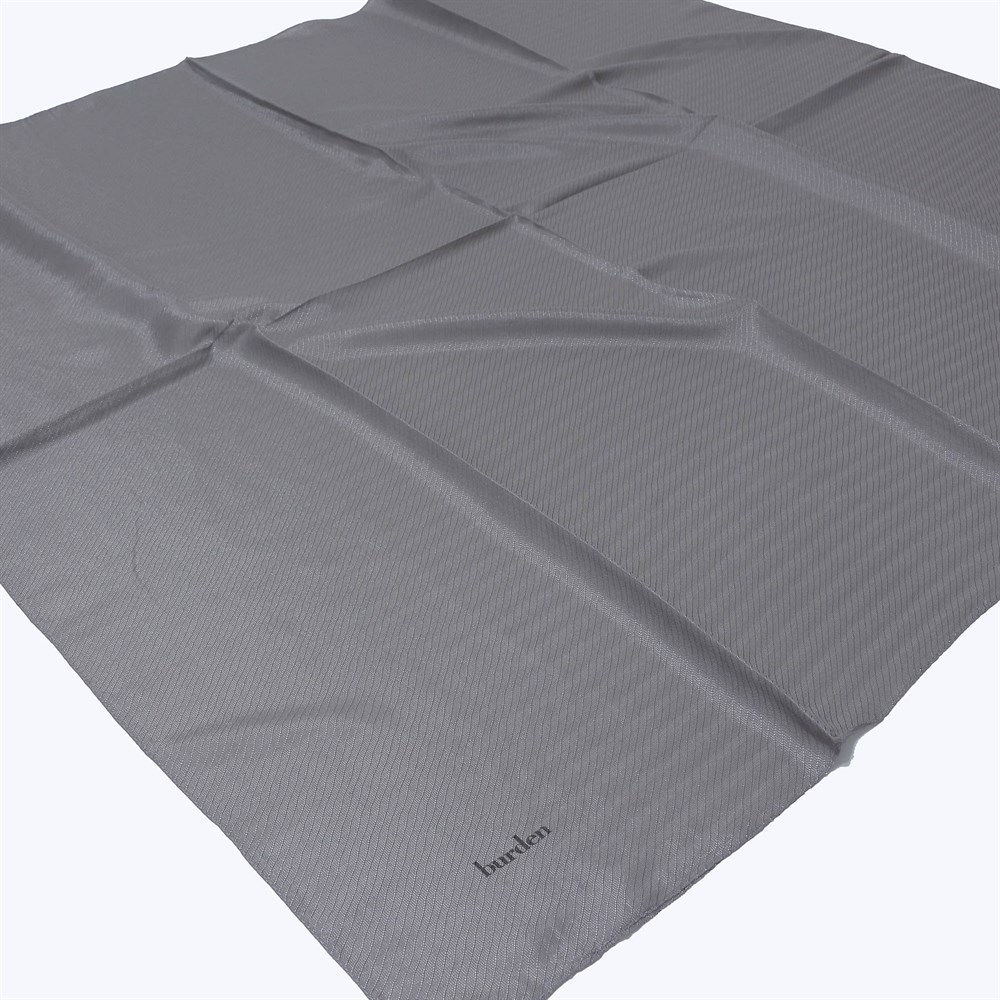 Burden Perla Simli Büyük Boy Eşarp - 110 cm - V16 - Koyu Gri