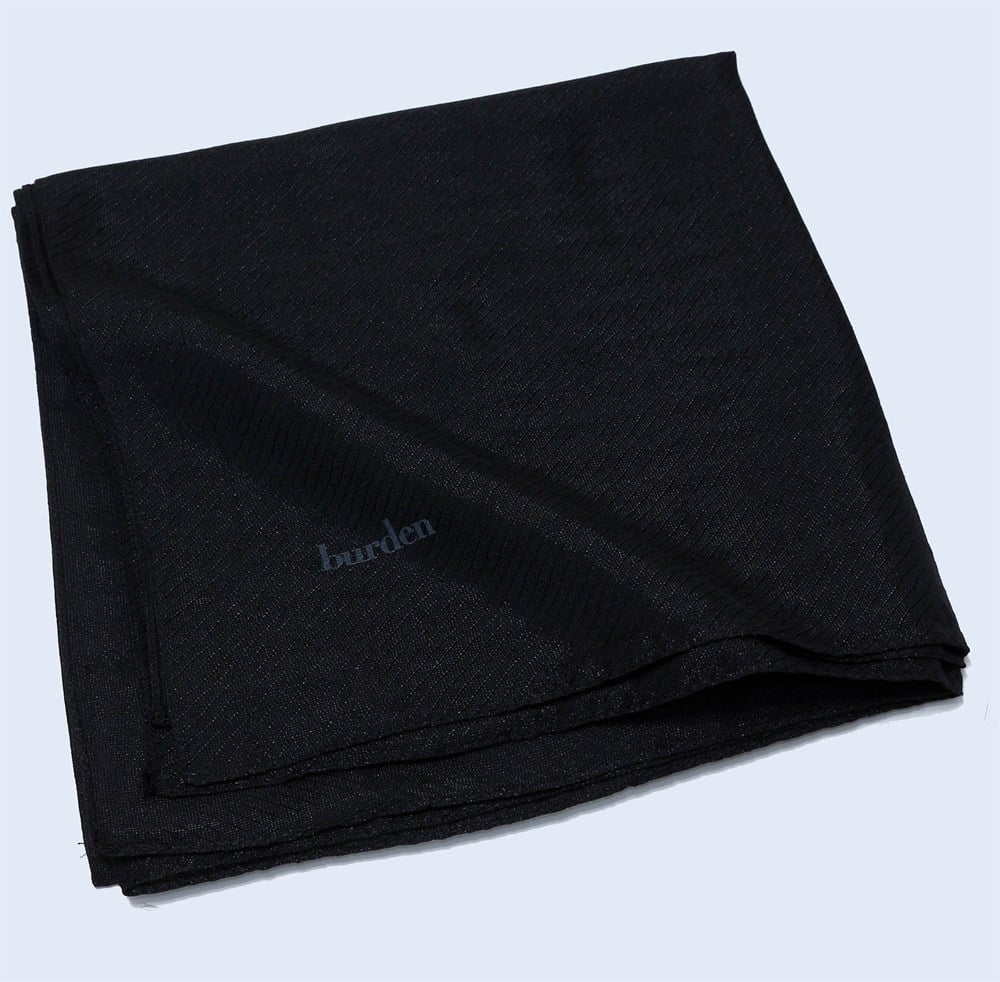 Burden Perla Simli Büyük Boy Eşarp - 110 cm - V1 - Siyah