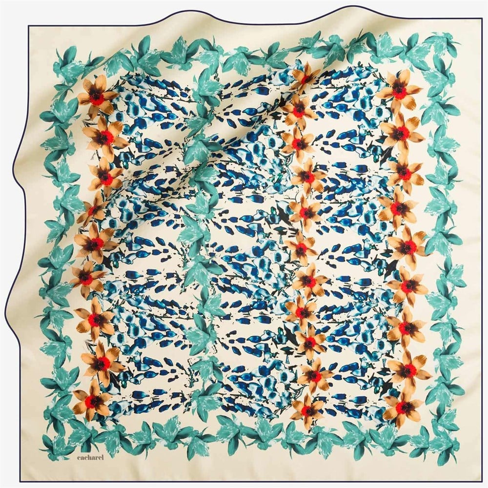 Cacharel Twill İpek Eşarp - 2019 İlkbahar-Yaz  - 7837313-924 - Tivil