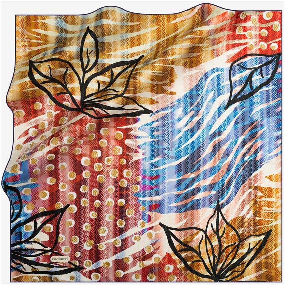 Cacharel Twill İpek Eşarp - 2019 İlkbahar-Yaz  - 7741313-911 - Tivil