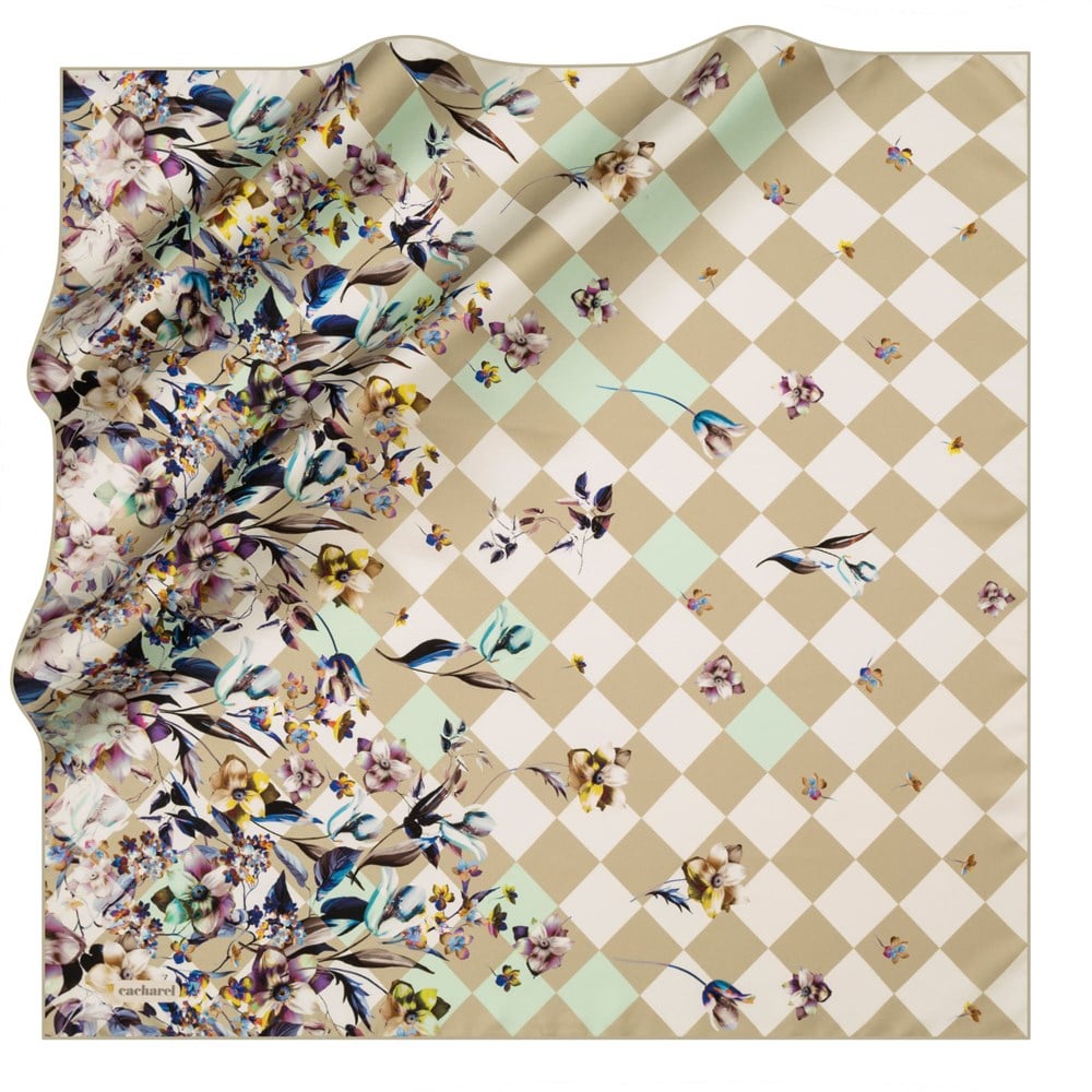 Cacharel Twill İpek Eşarp - 2020 İlkbahar-Yaz - 8006313-951 - Tivil