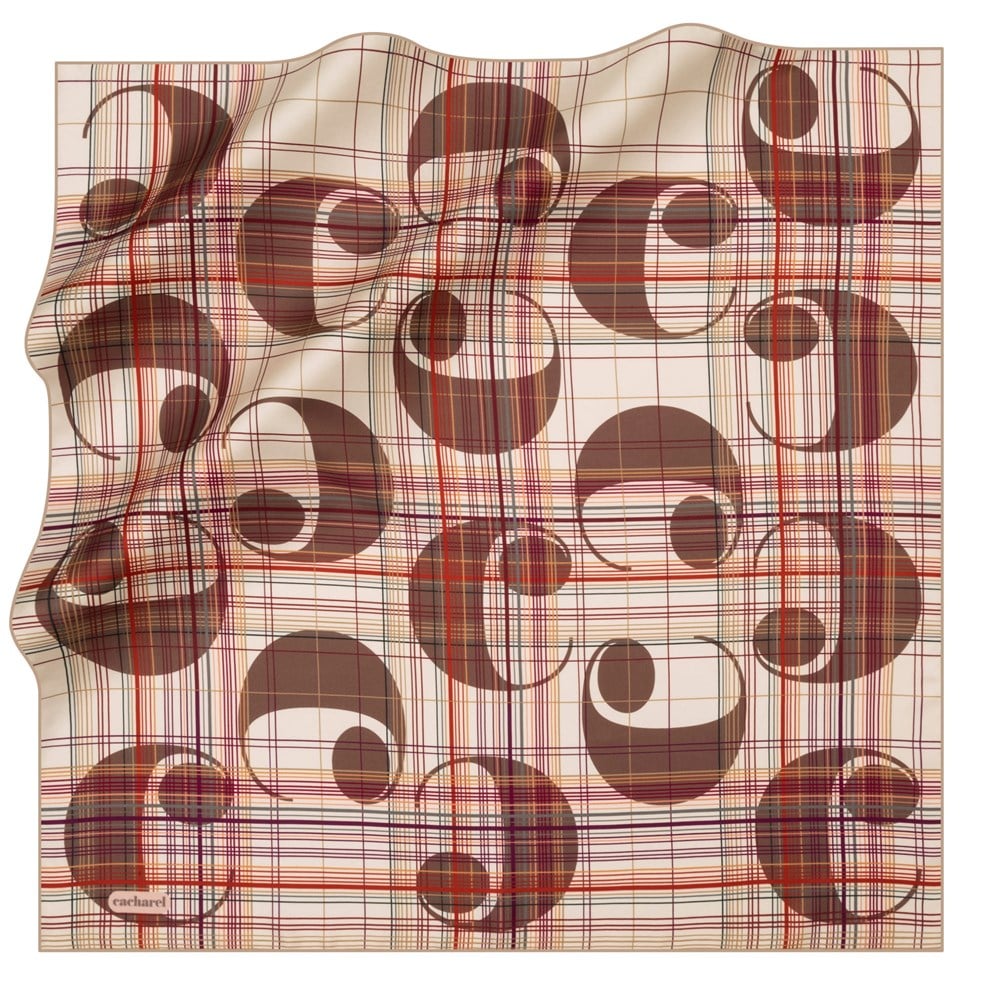 Cacharel Twill İpek Eşarp - 2020 İlkbahar-Yaz - 8019313-931 - Tivil