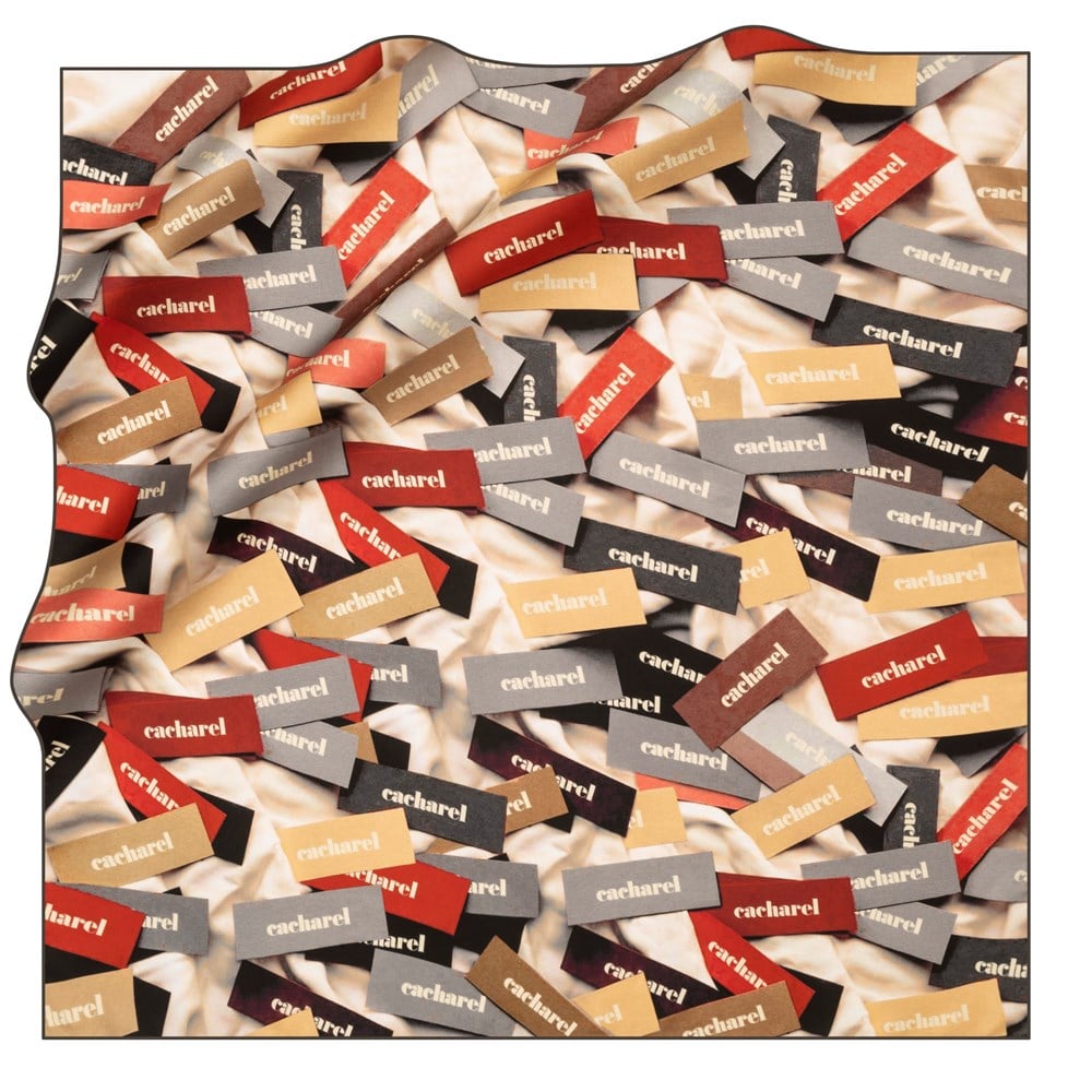 Cacharel Twill İpek Eşarp - 2020 İlkbahar-Yaz - 8080313-911 - Tivil