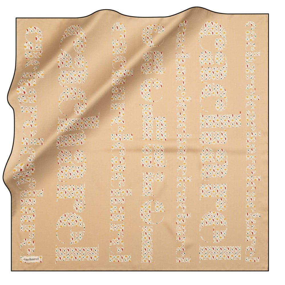 Cacharel Twill İpek Eşarp - 2020/2021 Sonbahar-Kış - 8178313-912 - Tivil