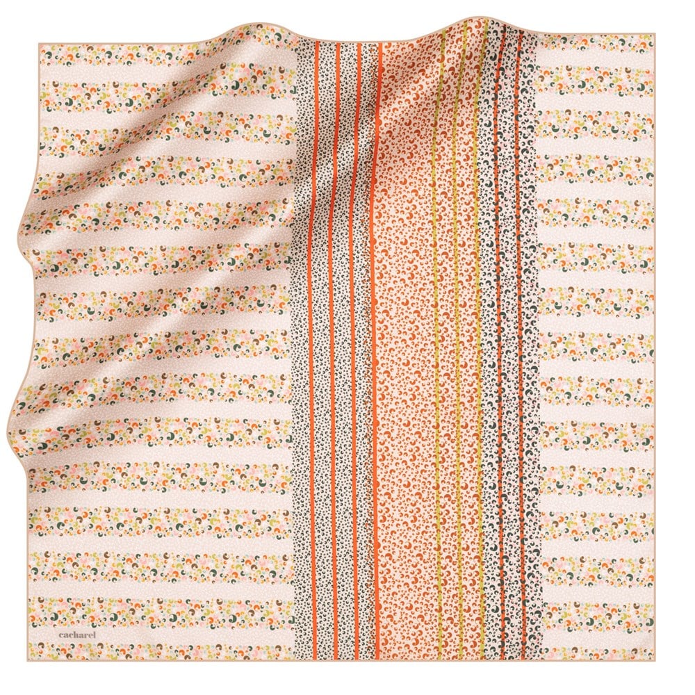 Cacharel Twill İpek Eşarp - 2021 İlkbahar-Yaz - 8304313-961 - Tivil