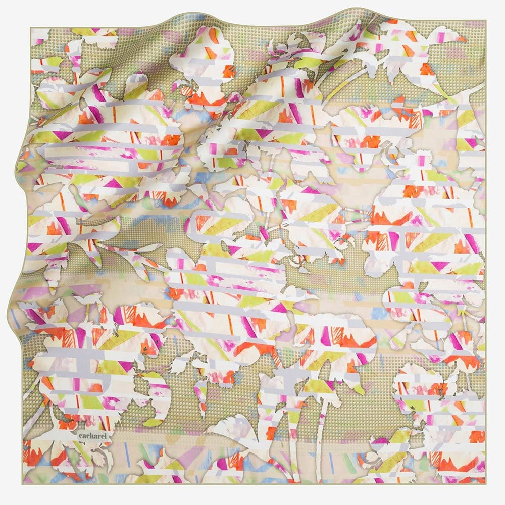 Cacharel Twill Silk Scarf - 7710313-951