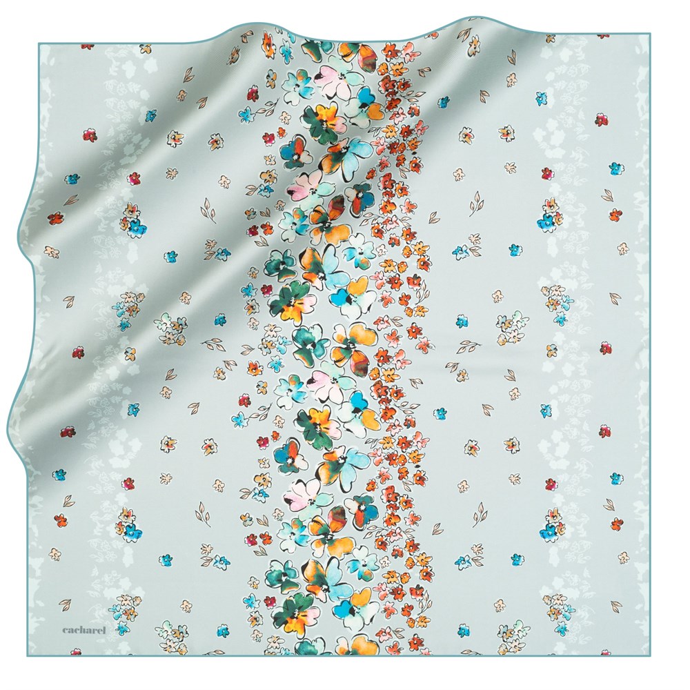 Cacharel Twill İpek Eşarp - 2021 İlkbahar-Yaz - 8302313-923 - Tivil