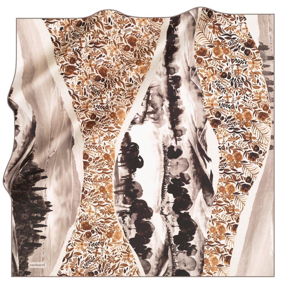 Cacharel Twill İpek Eşarp - 2021 İlkbahar-Yaz - 8048313-931 - Tivil