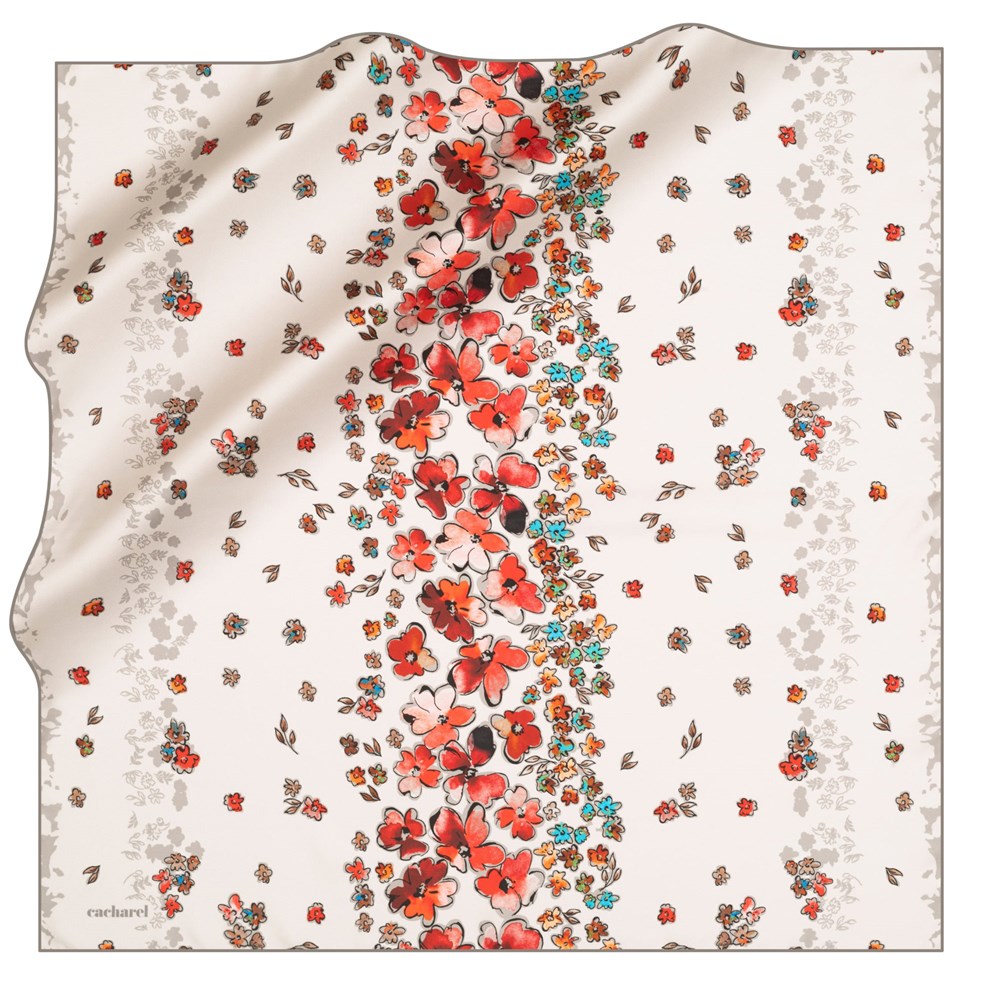Cacharel Twill İpek Eşarp - 2021 İlkbahar-Yaz - 8302313-971 - Tivil