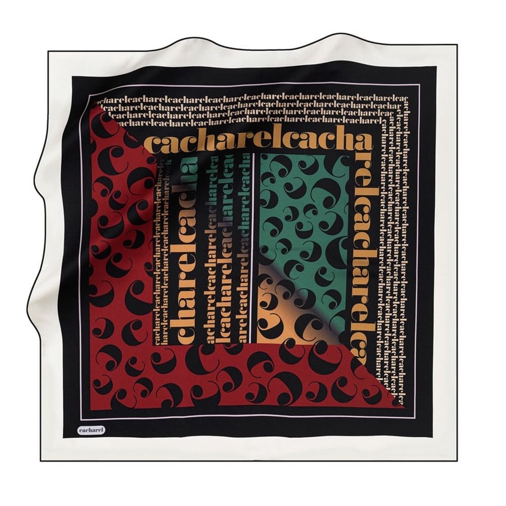 Cacharel Twill İpek Eşarp - 2021/2022 Sonbahar-Kış - 8387313-911 - Tivil