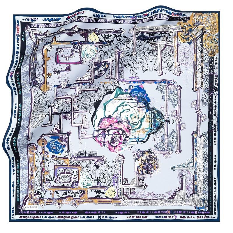 Cacharel Twill İpek Eşarp - 2021/2022 Sonbahar-Kış - 6626313-921 - Tivil