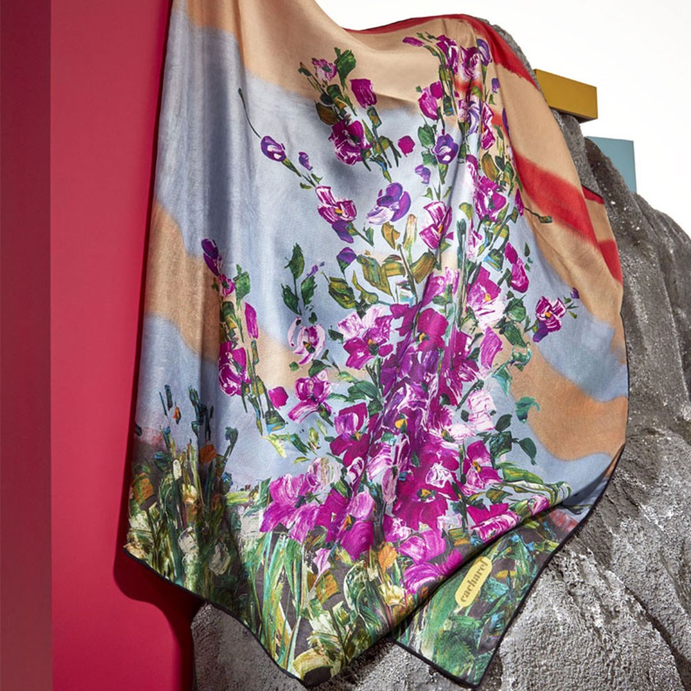Cacharel Twill İpek Eşarp - 2022/2023 Sonbahar-Kış - 7929313-912 - Tivil