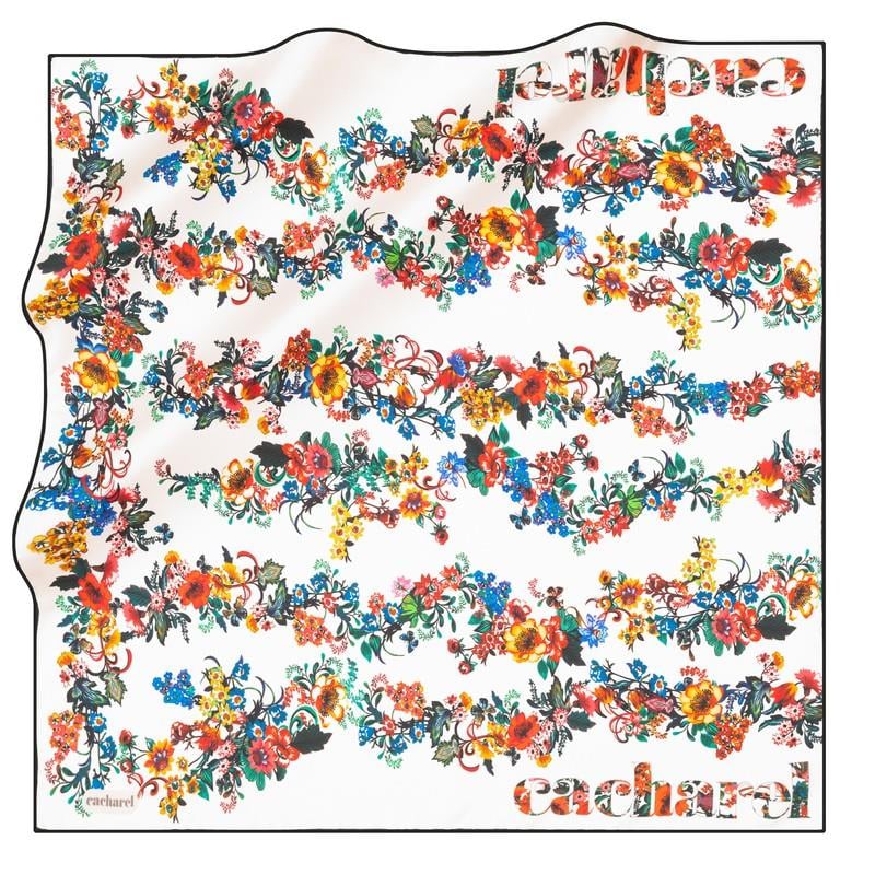 Cacharel Twill İpek Eşarp - 2024 İlkbahar-Yaz - 8862313-911 - Tivil