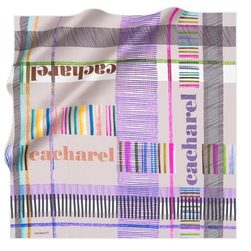 Cacharel Twill İpek Eşarp - 2024 İlkbahar-Yaz - 8848313-922 - Tivil