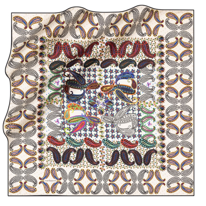 Cacharel Twill İpek Eşarp - 2025 İlkbahar-Yaz - 7251313-915 - Tivil