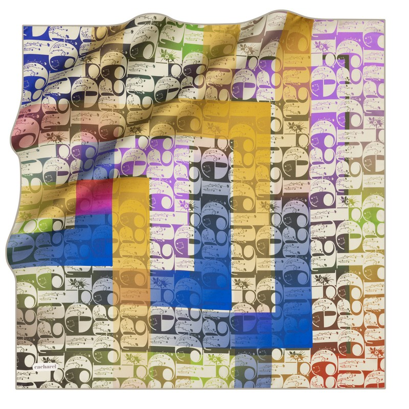 Cacharel Twill İpek Eşarp - 2025 İlkbahar-Yaz - 9008313-951 - Tivil