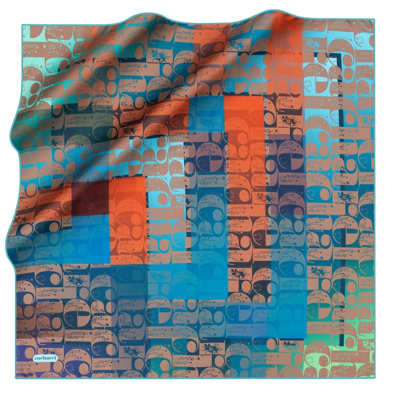 Cacharel Twill İpek Eşarp - 2025 İlkbahar-Yaz - 9008313-923 - Tivil